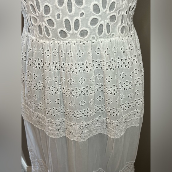 NEW White Cotton Summer Beach Dress - Women’s Small - Picture 6 of 15